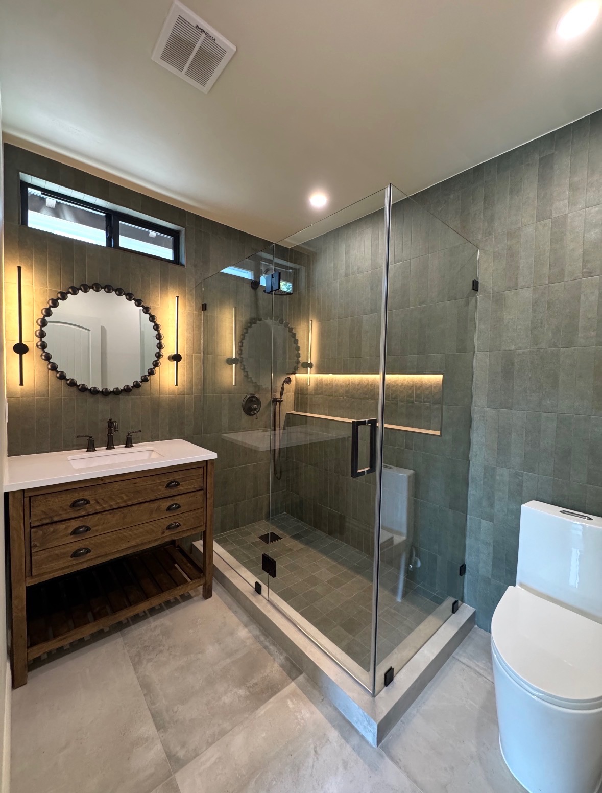 Green Tile Bathroom